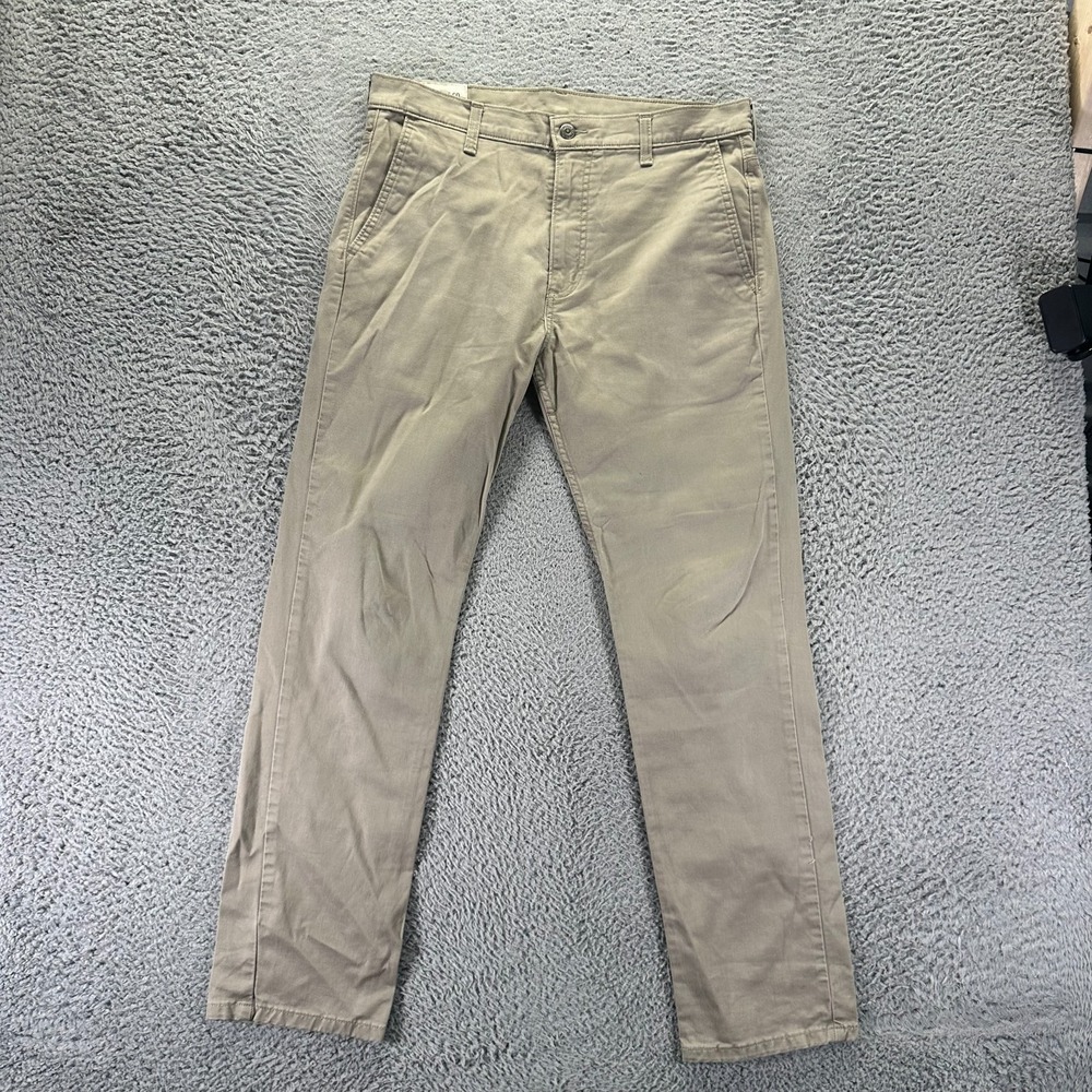 Levi's 511 Pant Mens 34x30 Beige Cotton Chino Straight Leg Preppy Career Stretch